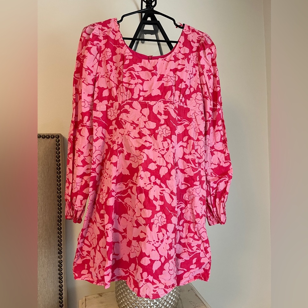 Hyacinth House XS Pink Floral Mini Dress